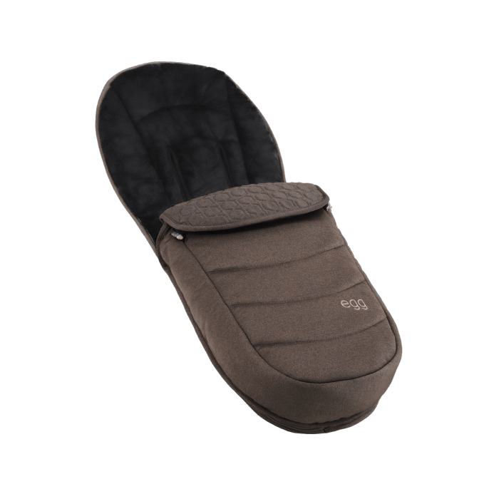 egg3 footmuff chocolate velvet pushchair accessory (British brand)