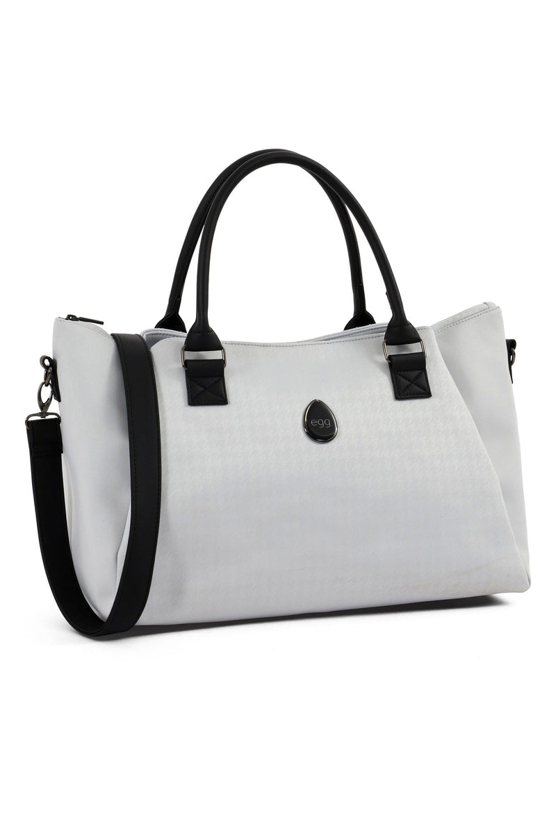 egg Overnight Bag Houndstooth Silver (British brand)