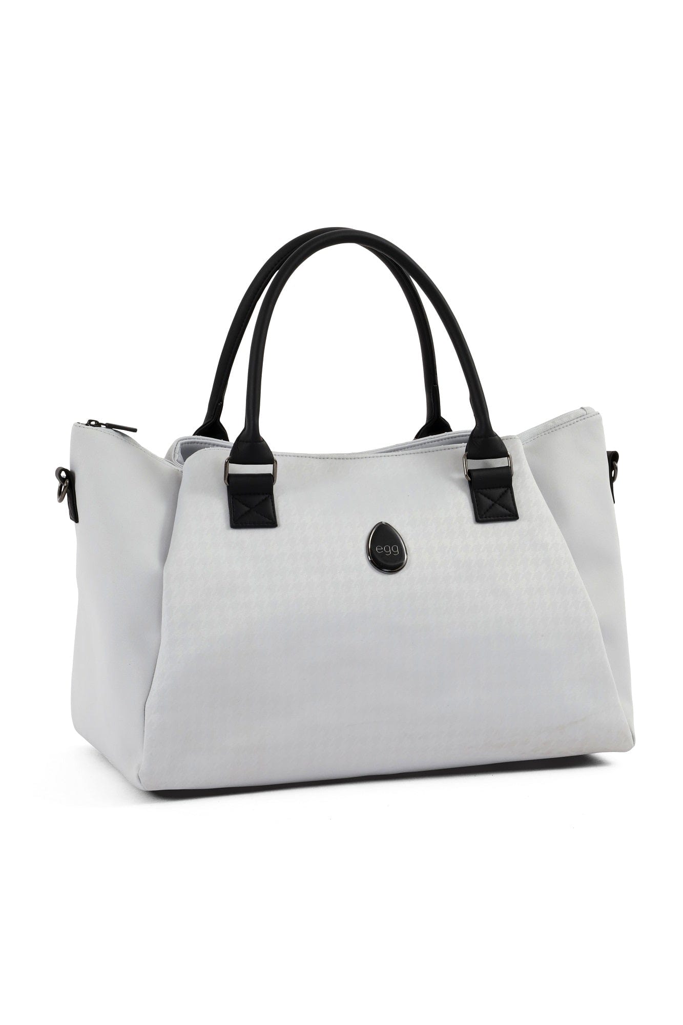 egg Overnight Bag Houndstooth Silver (British brand)