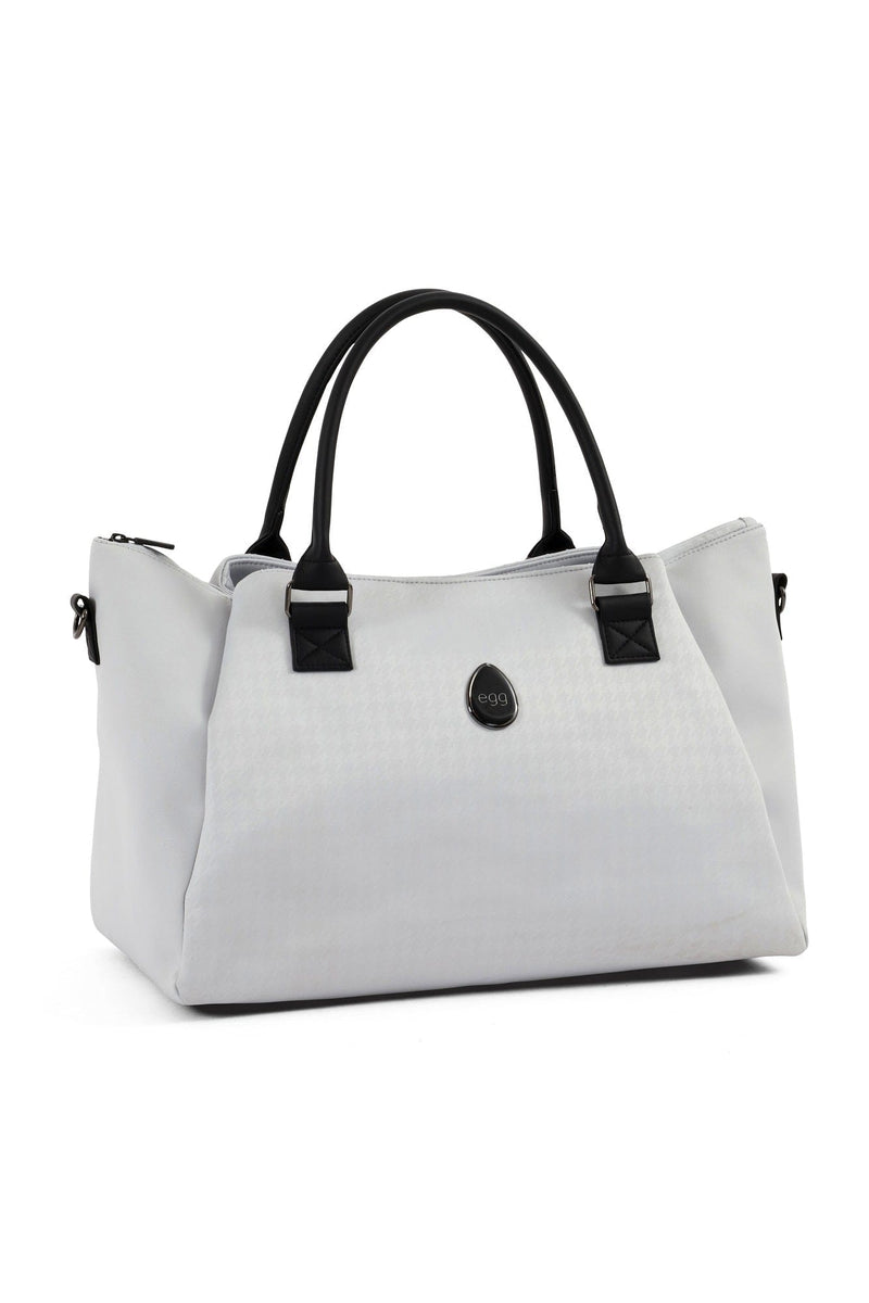 egg Overnight Bag Houndstooth Silver (British brand)