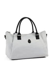 egg Overnight Bag Houndstooth Silver (British brand)