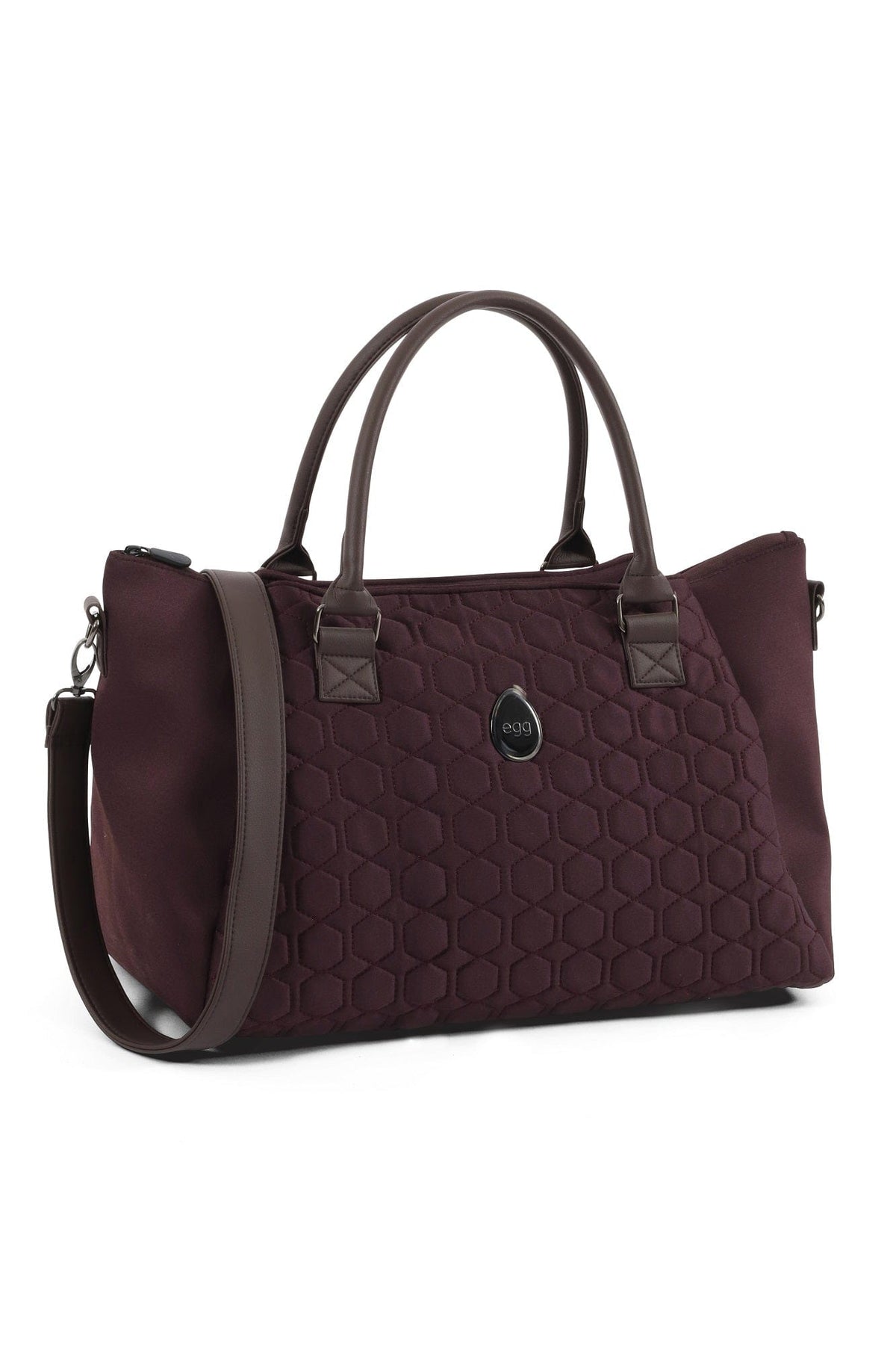 egg overnight bag in Mulberry with changing mat, imported from the UK