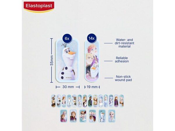 Elastoplast Disney Frozen II Painless Kids, 20 Plasters