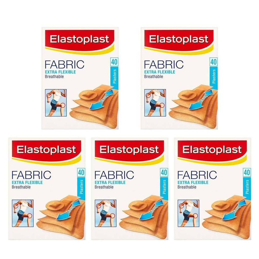 Elastoplast Fabric Extra Breathable Plasters, 5 x 40 Pack