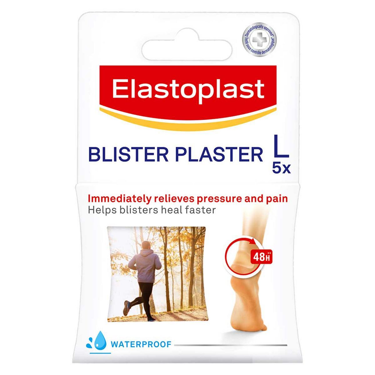 Elastoplast Large Waterproof Blister Plasters, 5 Pack