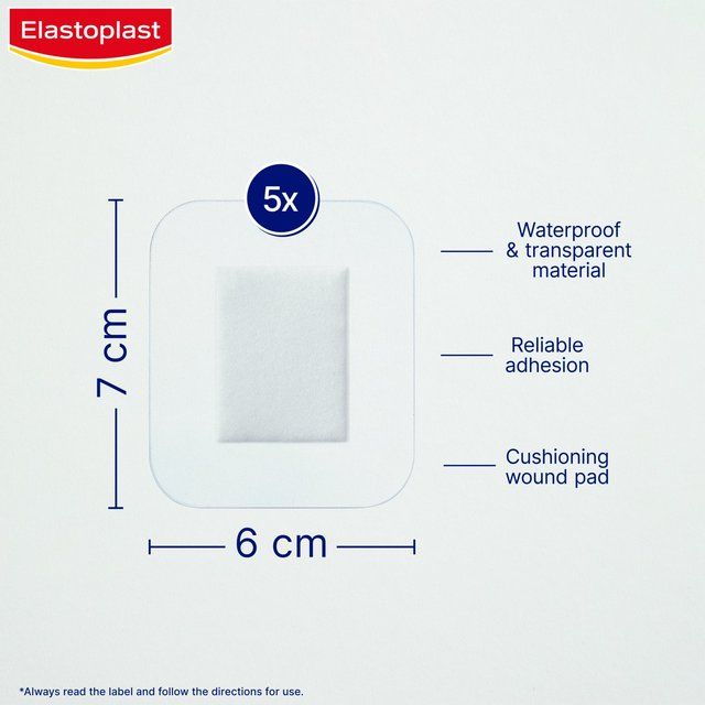 Elastoplast Waterproof Wound Pad Dressing XL   5 per pack