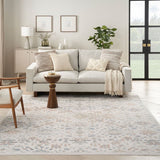 Elegant Heirloom Grey &amp;amp; Ivory Patterned Rug in 2 Sizes