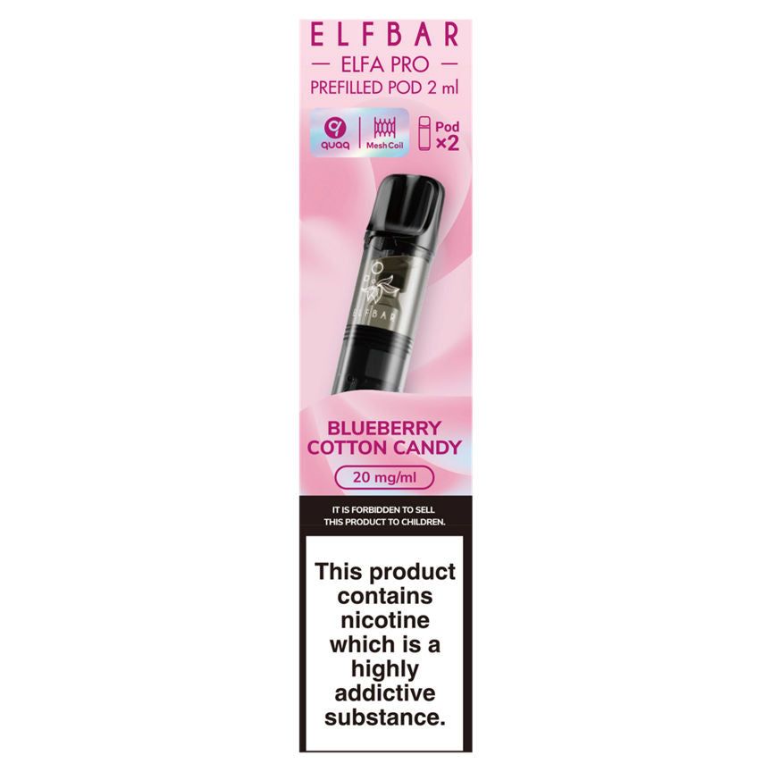 Elf Bar 2 Elfa Pro Prefilled Pod Blueberry Cotton Candy 2ml