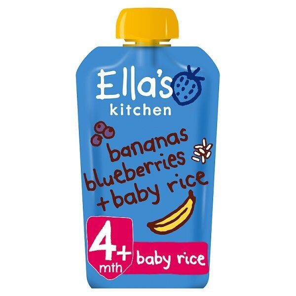 Ella's Kitchen Banana & Blueberries Baby Rice 4m+ 120g