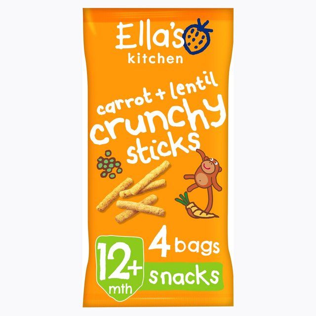 Ella's Kitchen Carrot &amp;amp; Lentil Organic Crunchy Sticks, 12 mths+ Multipack