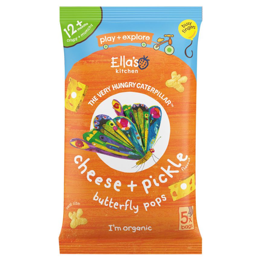 Ella's Kitchen Cheese + Pickle Flavour Butterfly Pops 12+ Months 5x