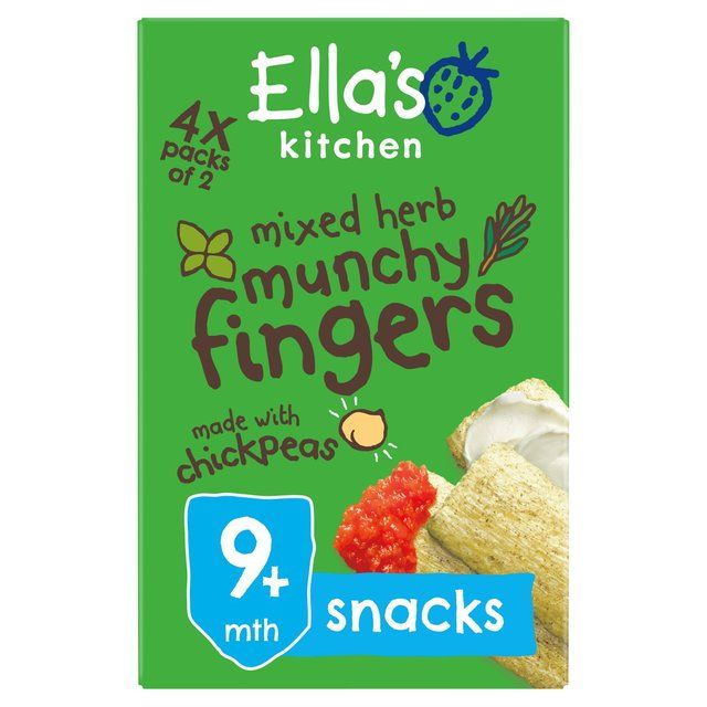 Ella's Kitchen Mixed Herb Munchy Fingers Multipack Baby Snack 9+ Months   48g