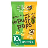 Ella's Kitchen Organic Peas and Sweetcorn Puff Pops Multipack Baby Snack 10+ Months 4x9g