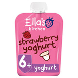 Ella's Kitchen bio eper, görög stílusú joghurtos bébiétel tasak 6+ hónapos 90g