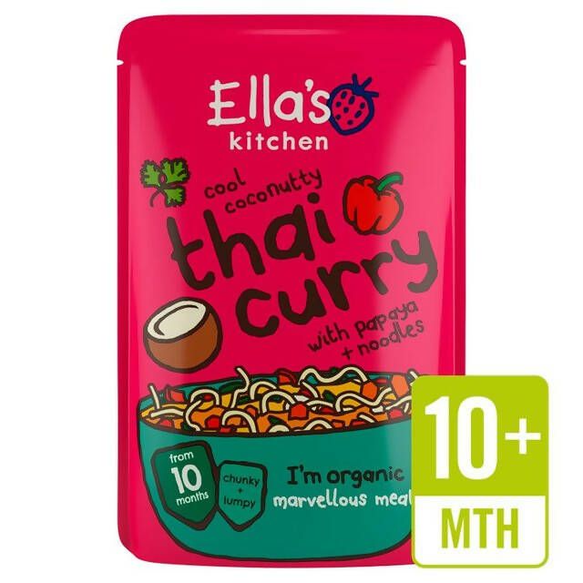 Ella's Kitchen Organic Thai Curry with Noodles Pouch, 10 mths+