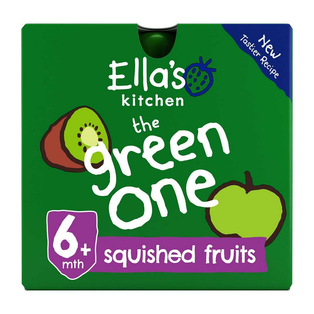 Ella's Kitchen Organic The Green One Smoothie Multipack Baby Food Pouch 6+ Months 5x90g