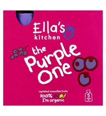 Ella's Kitchen Organic The Purple One Smoothie Multipack Baby Food Pouch 6+ Months 5x90g