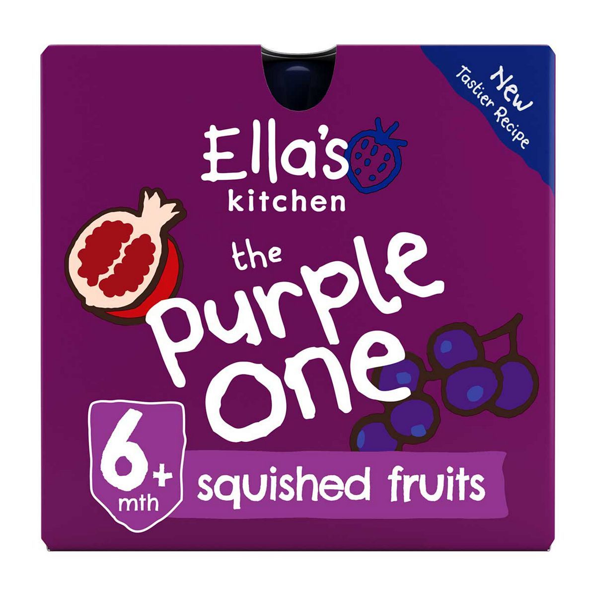 Ella's Kitchen Organic The Purple One Smoothie Multipack Baby Food Pouch 6+ Months 5x90g