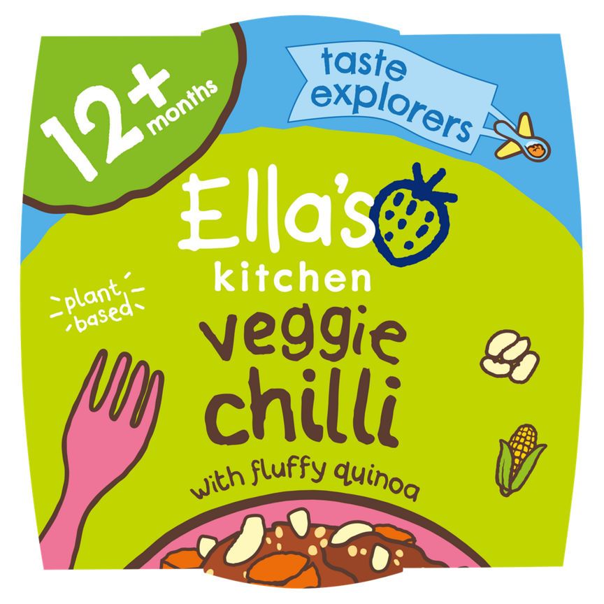 Ella's Kitchen Organic Veggie Quinoa Chilli Toddler Tray Meal 12+ Months