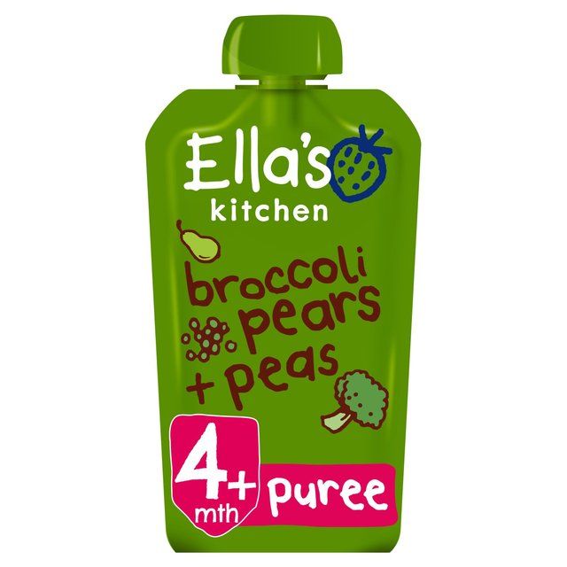 Ella's Kitchen Pears Peas &amp;amp; Broccoli Baby Food Pouch 4+ Months   120g