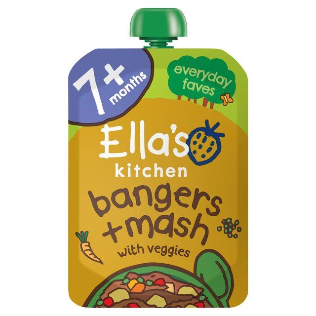 Ella's Kitchen Pork Bangers & Mash Baby Food Pouch 7+ Months   130g