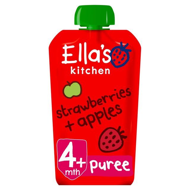 Ella's Kitchen Strawberries &amp;amp; Apples Baby Food Pouch 4+ Months   120g