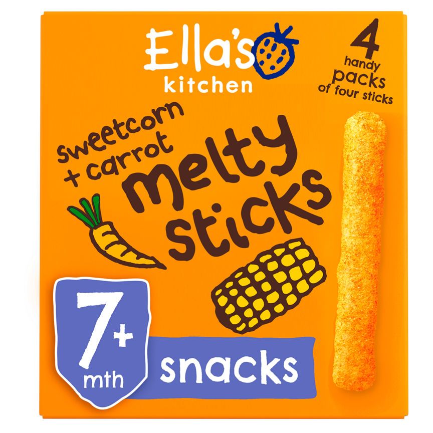 Ella's Kitchen Sweetcorn + Carrot Melty Sticks from 7+ Months