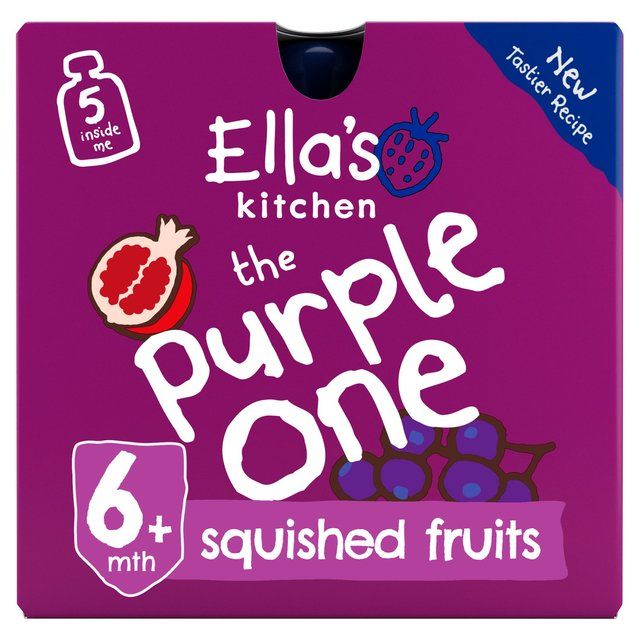 Ella's Kitchen The Purple One Smoothie Baby Food Pouch 6+ Months   5 x 90g