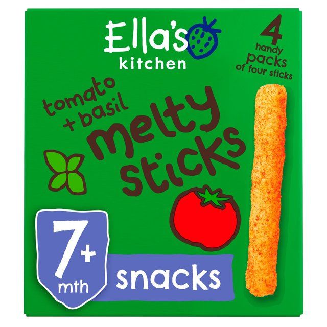 Ella's Kitchen Tomato &amp;amp; Basil Organic Melty Sticks, 7 mths+ Multipack