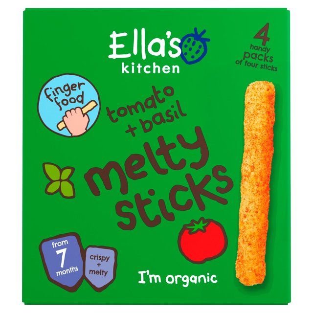 Ella's Kitchen Tomato &amp;amp; Basil Organic Melty Sticks, 7 mths+ Multipack