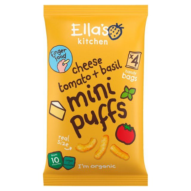 Ella's Kitchen Tomato, Cheese &amp;amp; Basil Organic Puffs, 10 mths+ Multipack