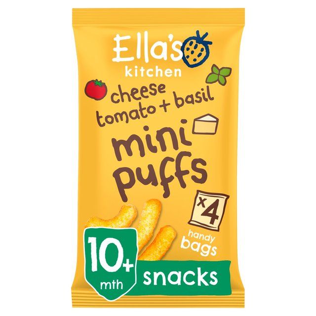 Ella's Kitchen Tomato, Cheese & Basil Organic Puffs, 10 mths+ Multipack