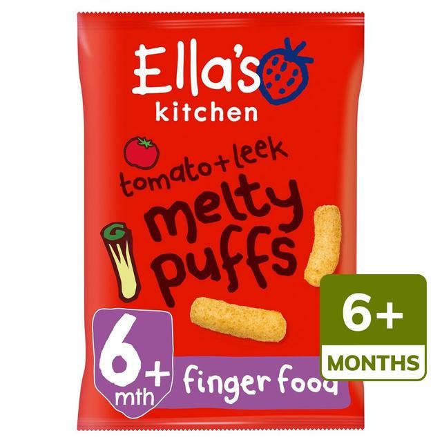 Ella's Kitchen Tomato &amp;amp; Leek Melty Puffs Baby Snack 6+ Months   20g