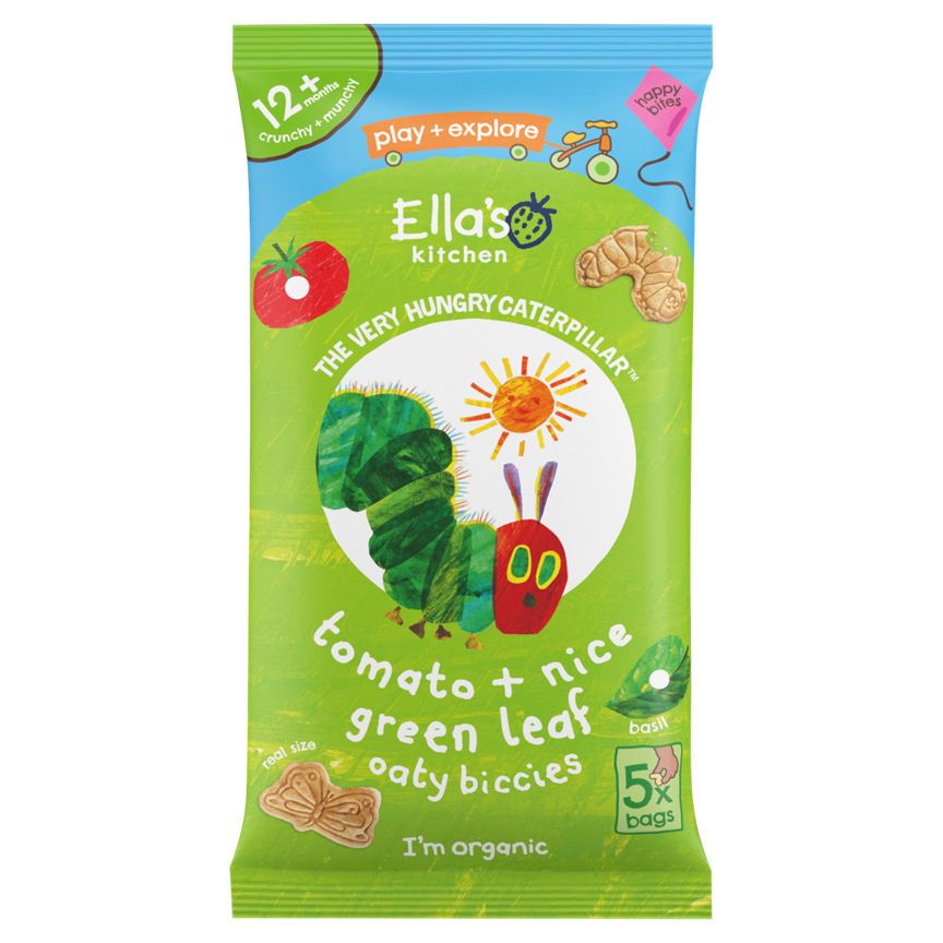 Ella's Kitchen Tomato + Nice Green Leaf Oaty Biccies 12+ Months 5x