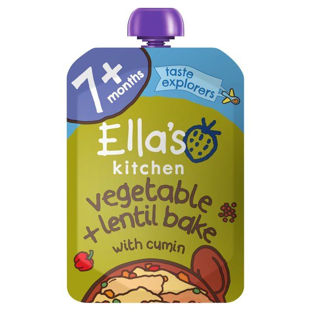 Ella's Kitchen Vegetable & Lentil Bake Baby Food Pouch 7+ Months   130g