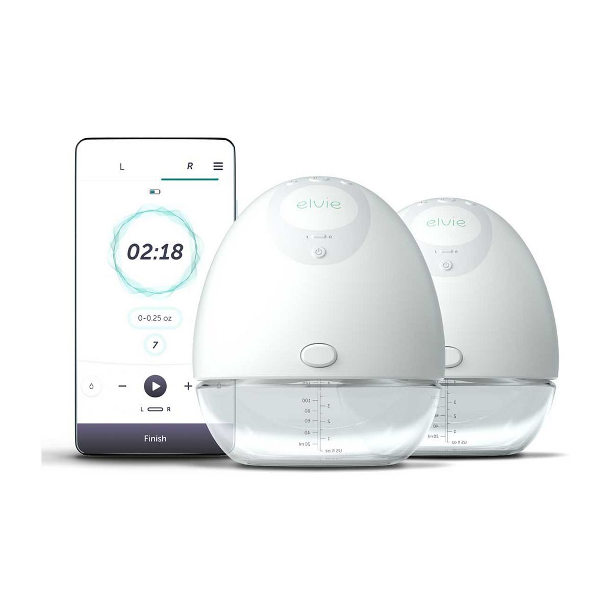 Elvie Pump Double - Ultra-Quiet, Wearable Electric Breast Pump