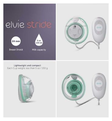 Elvie Stride Hands-Free Hospital-Grade Performance Single Electric Breast Pump