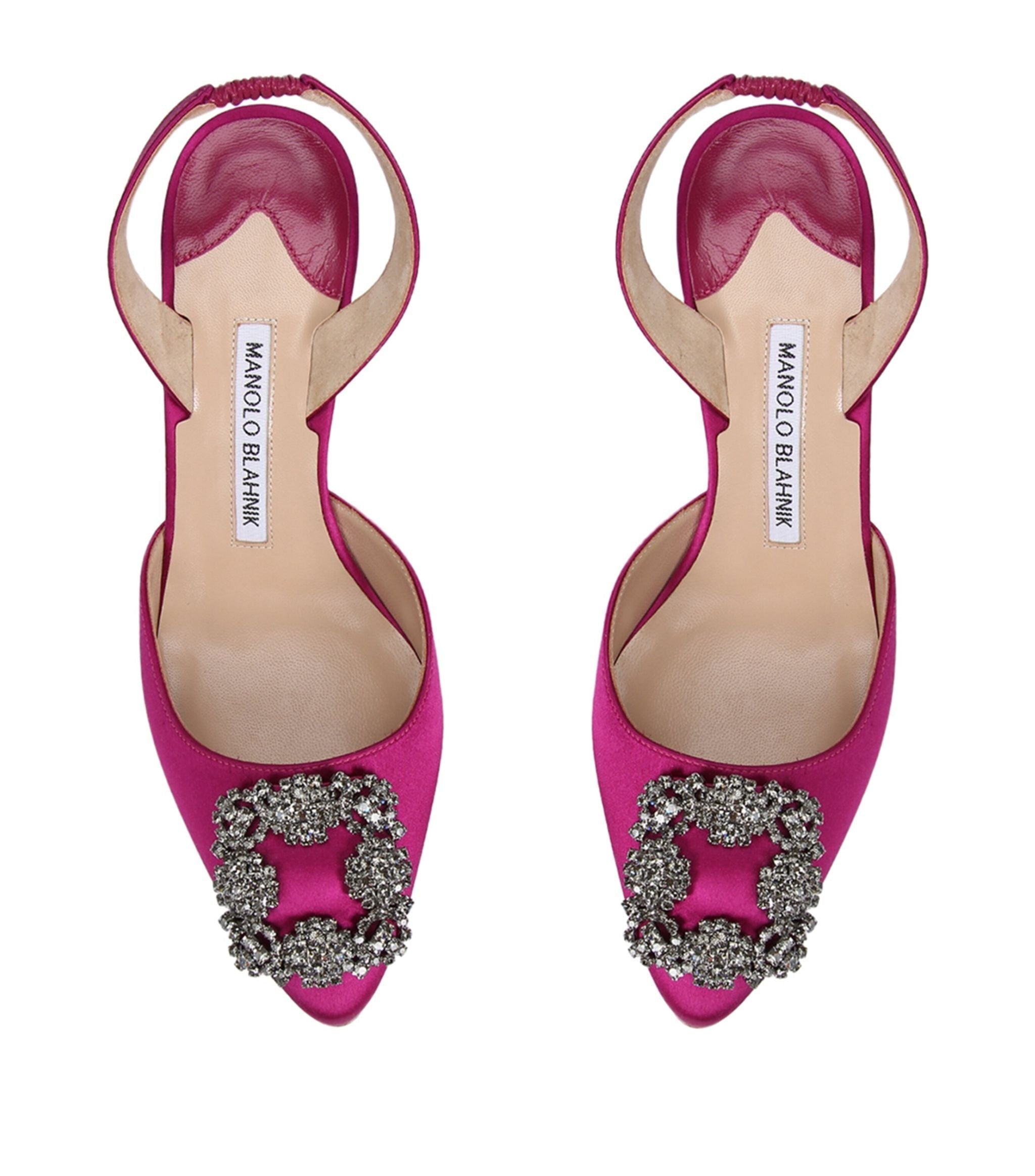 Embellished Satin Hangisi Slingback Heels 70