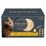 Encore Cat Broth Tin Chicken Selection   4 x 70g