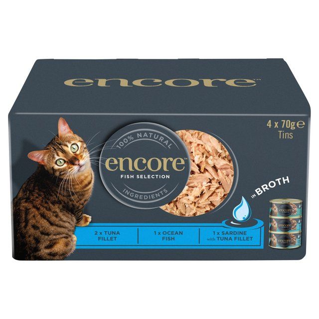 Encore Cat Broth Tin Fish Selection   4 x 70g