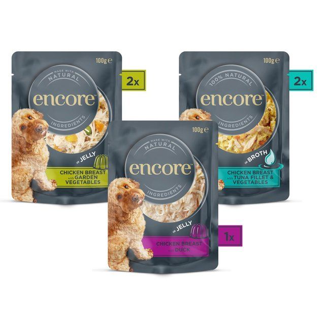 Encore Wet Dog Finest Selection in Jelly   5 x 100g