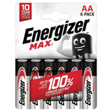 Energizer Max Alkaline AA   6 per pack