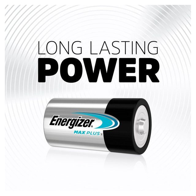 Energizer Max Plus C Batteries Alkaline   2 per pack
