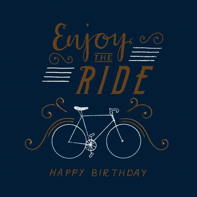 Enjoy the Ride Bicycle Birthday Card