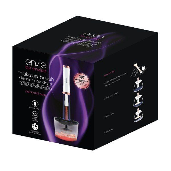 Envie Make Up Brush Cleaner and Dryer USB Charge -White