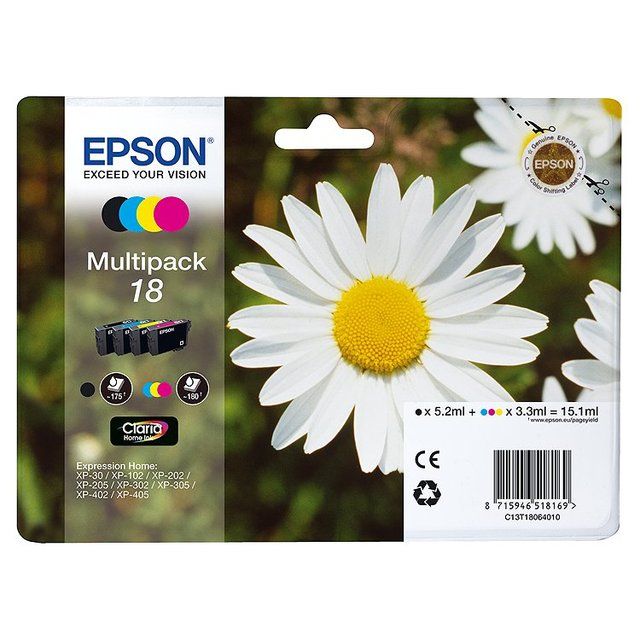 Epson T1806 4 Colour Multipack (BK/C/M/Y) ( Daisy) Default Title