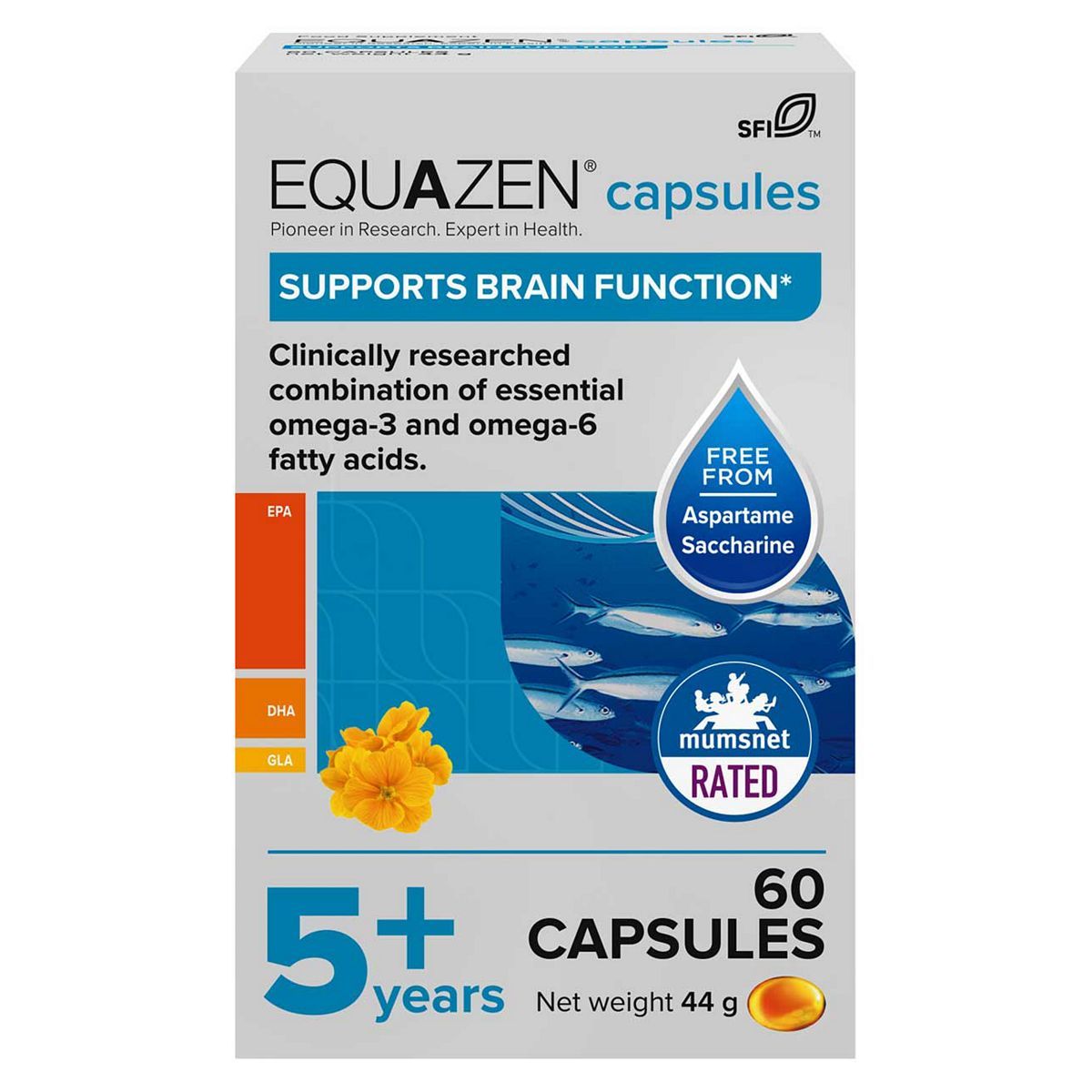 Equazen Capsules - Omega 3 &amp;amp; Omega 6 Supplement - 60 Capsules