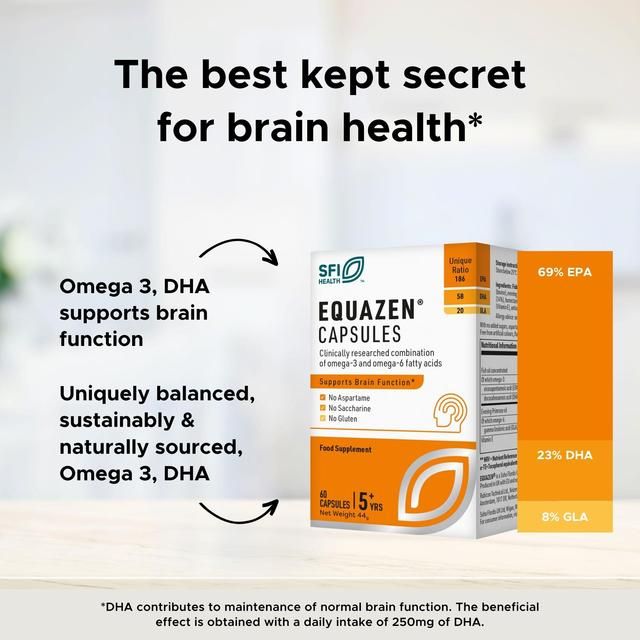 Equazen Naturally Sourced Omega 3 with Omega 6 Capsules   60 per pack