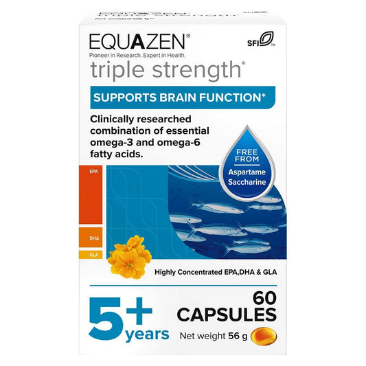 Equazen Triple Strength Capsules - Omega 3 & Omega 6 Supplement - 60 One-a-day Capsules
