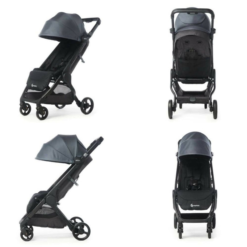 Ergobaby Metro+ Compact City Stroller with Carry Bag - Slate Grey